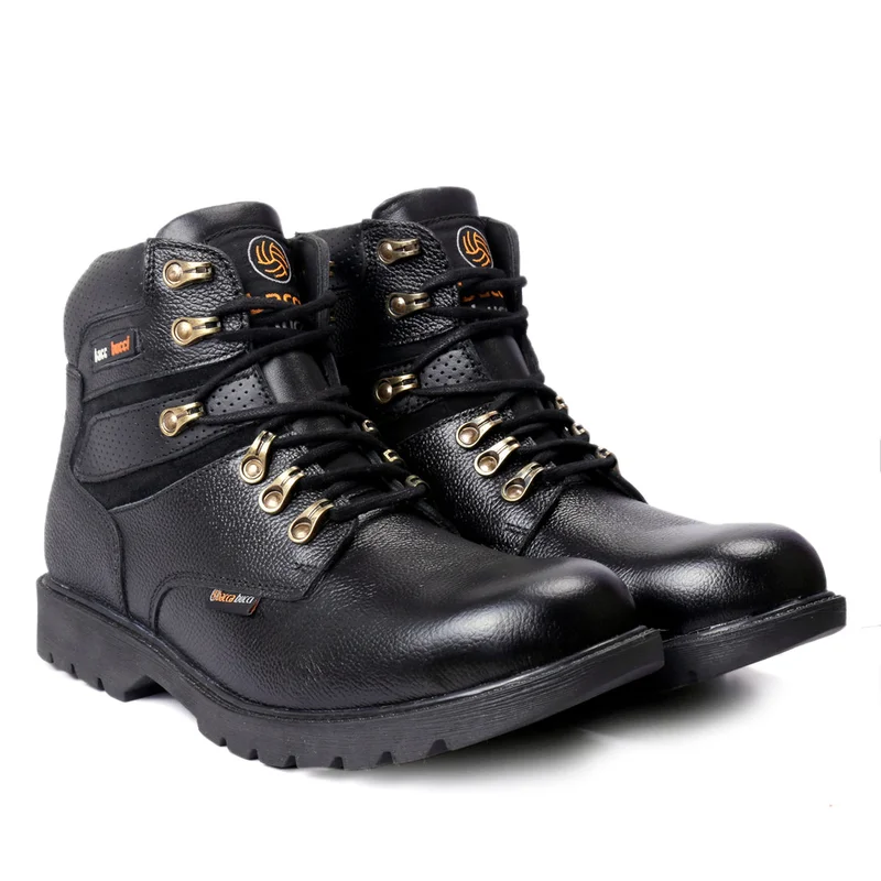 Bacca Bucci Steel Toe Boots Real Grain Leather